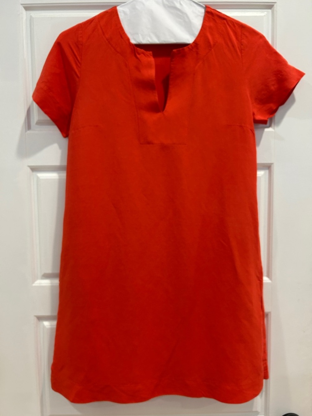 La Fée Marabouté Summery Orange Short Sleeve Shift Dress